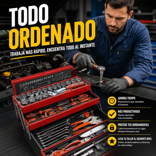 CAJA DE HERRAMIENTAS 85 PIEZAS – 5 NIVELES - PROFESIONAL