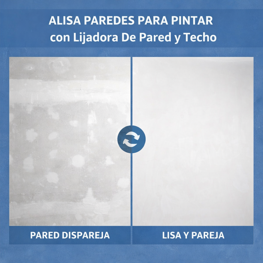 Lijadora de Pared y Techo con función de aspirado - Incluye 6 lijas