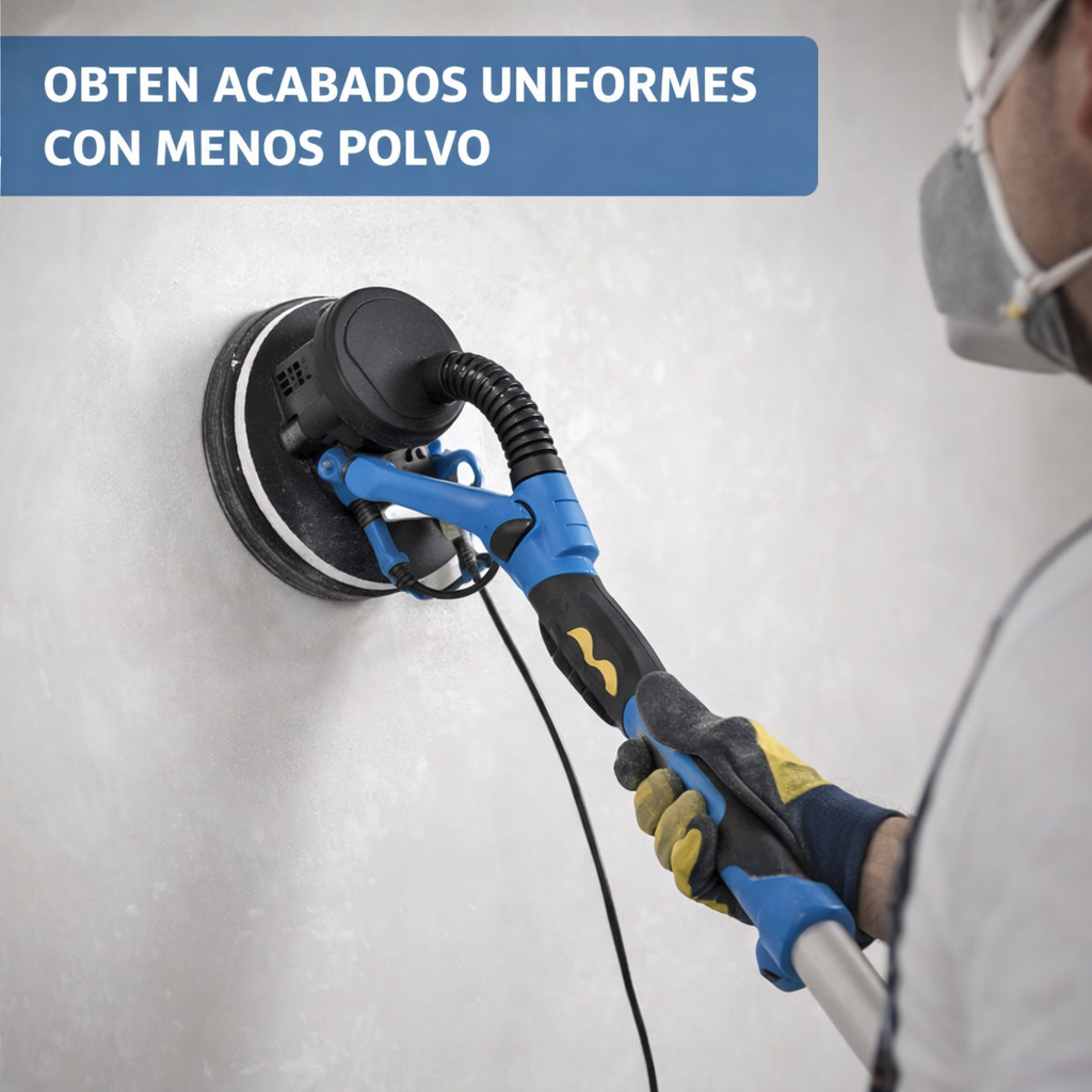 Lijadora de Pared y Techo con función de aspirado - Incluye 6 lijas