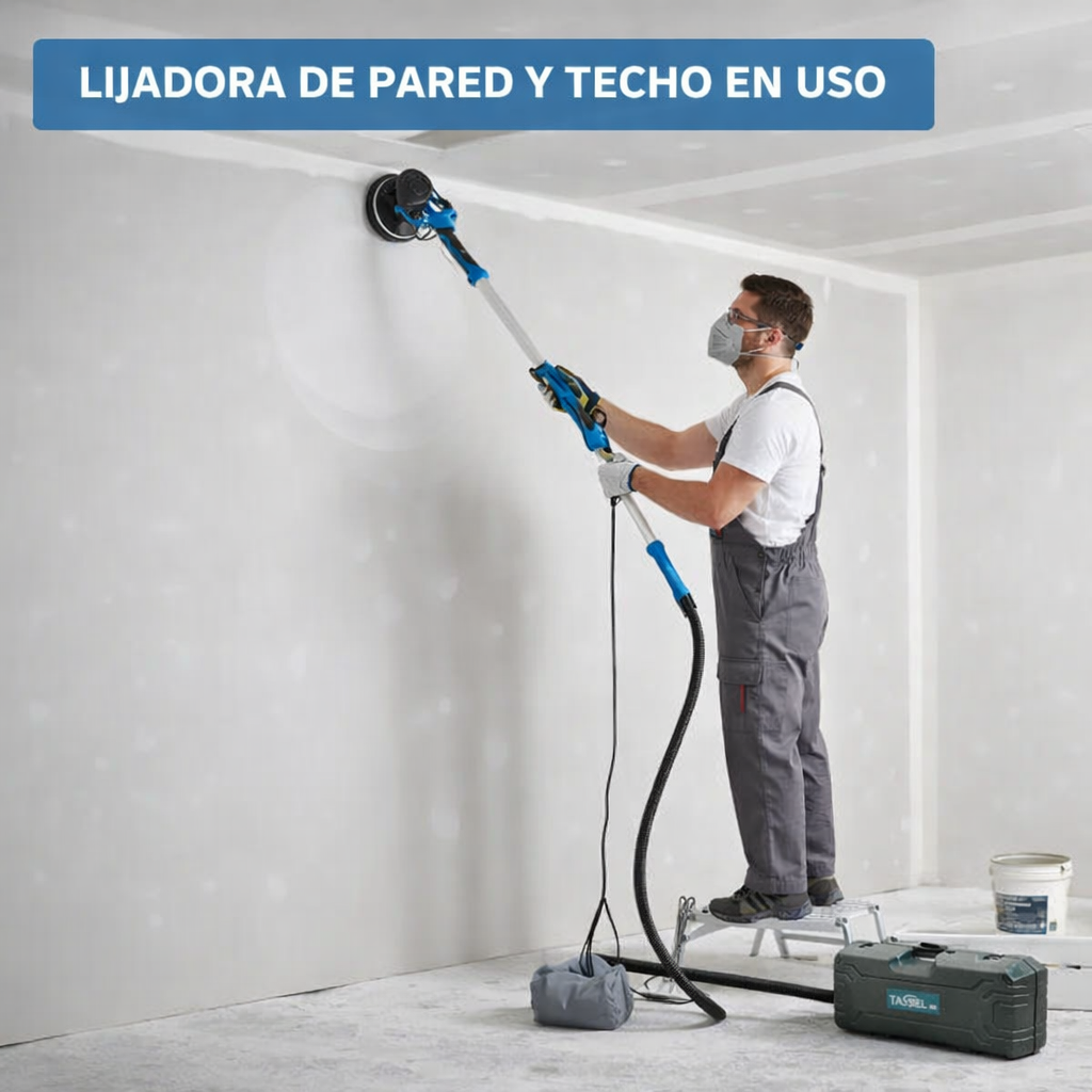 Lijadora de Pared y Techo con función de aspirado - Incluye 6 lijas