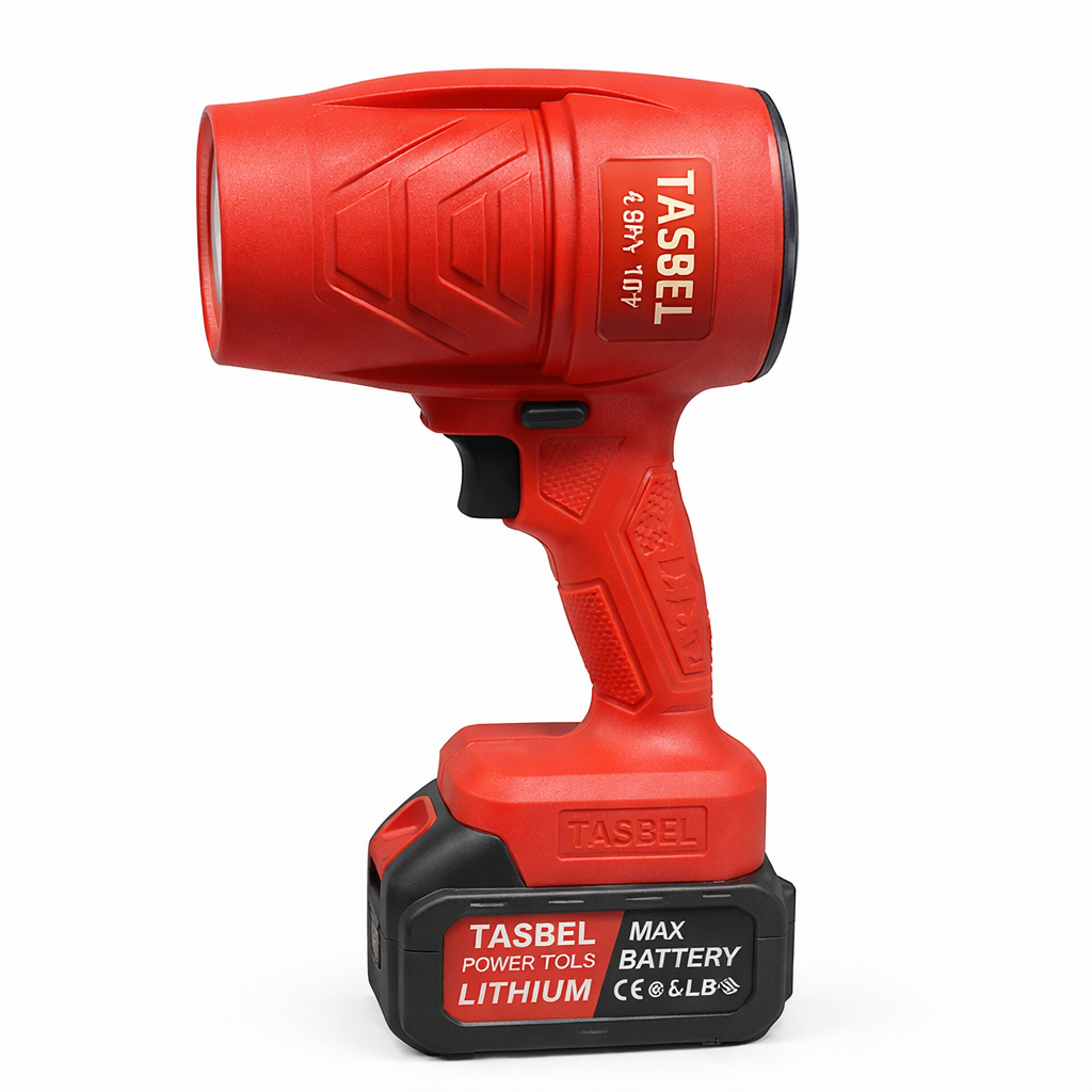 Set 4 Herramientas Jardin Rojo Tasbel - Cortador de cesped + Tijera para podar + Soplador + Sierra
