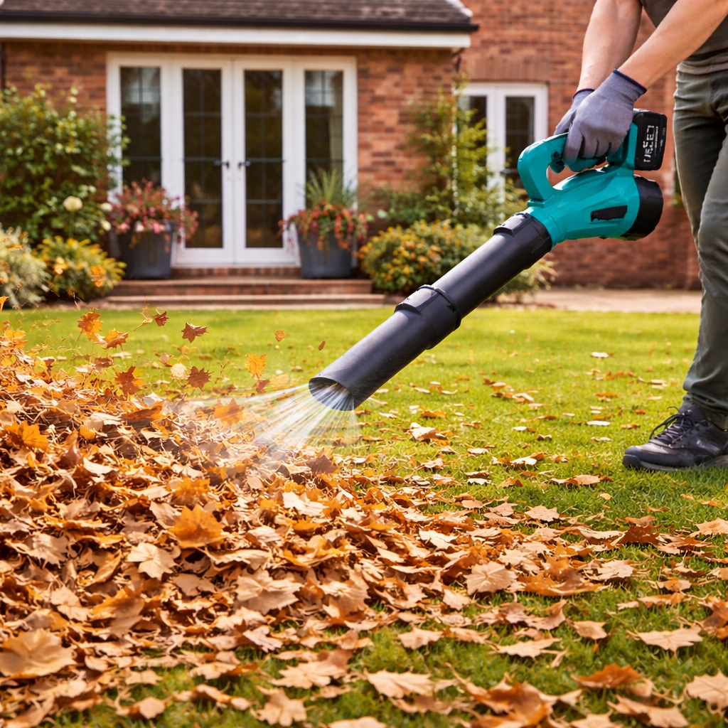 Soplador Industrial con 2 Baterías - Perfecto para limpieza y jardinería