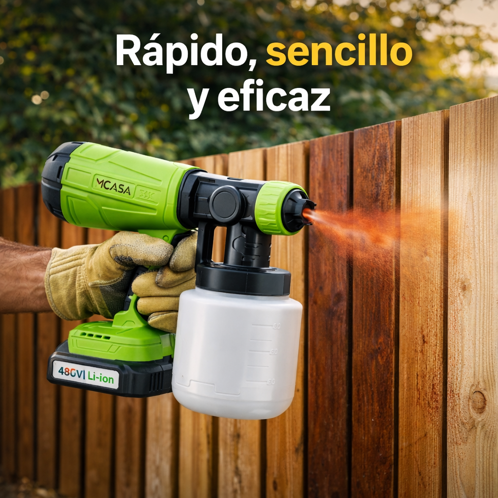 Pistola para Pintar Inalámbrica MCasa 48V con 2 Baterías