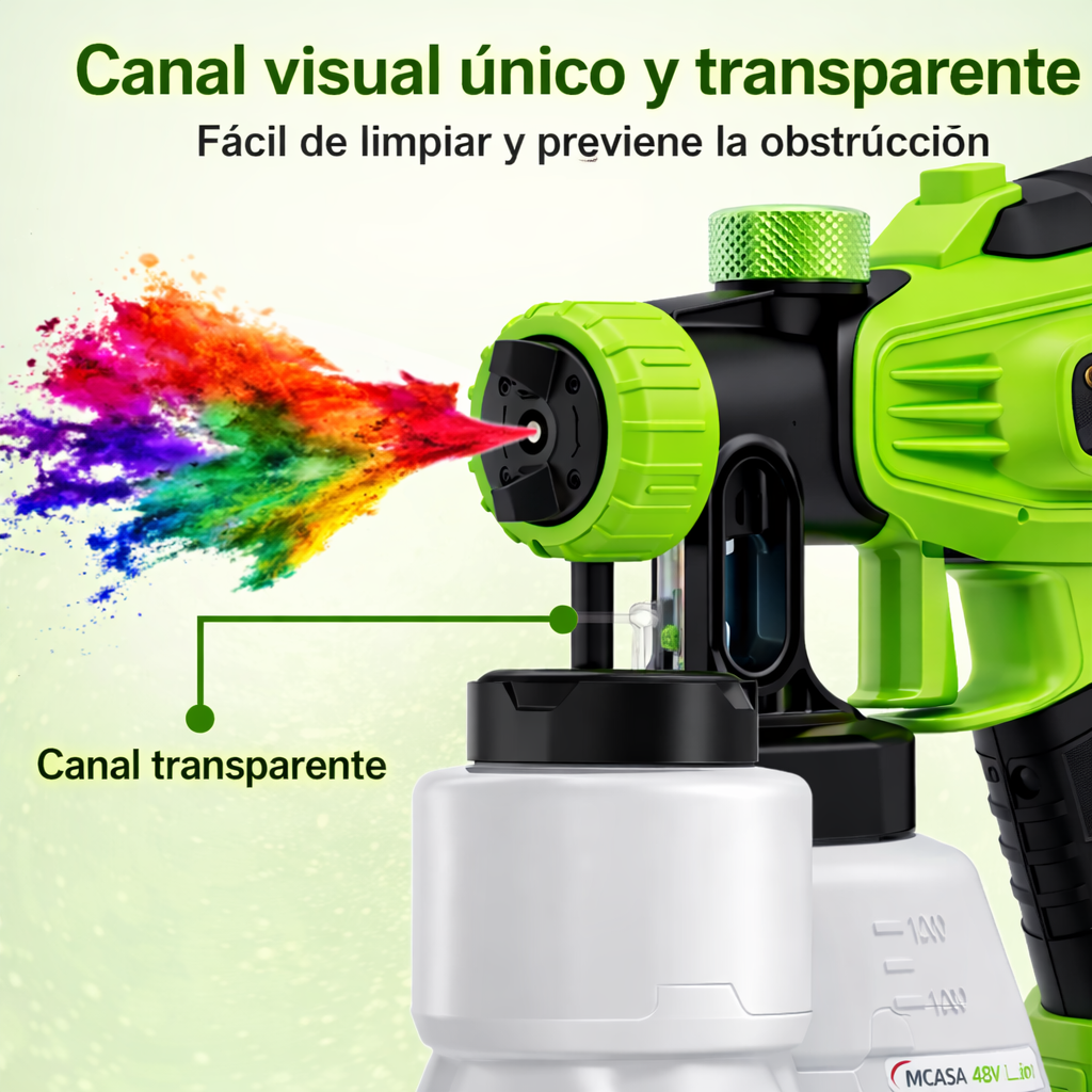 Pistola para Pintar Inalámbrica MCasa 48V con 2 Baterías