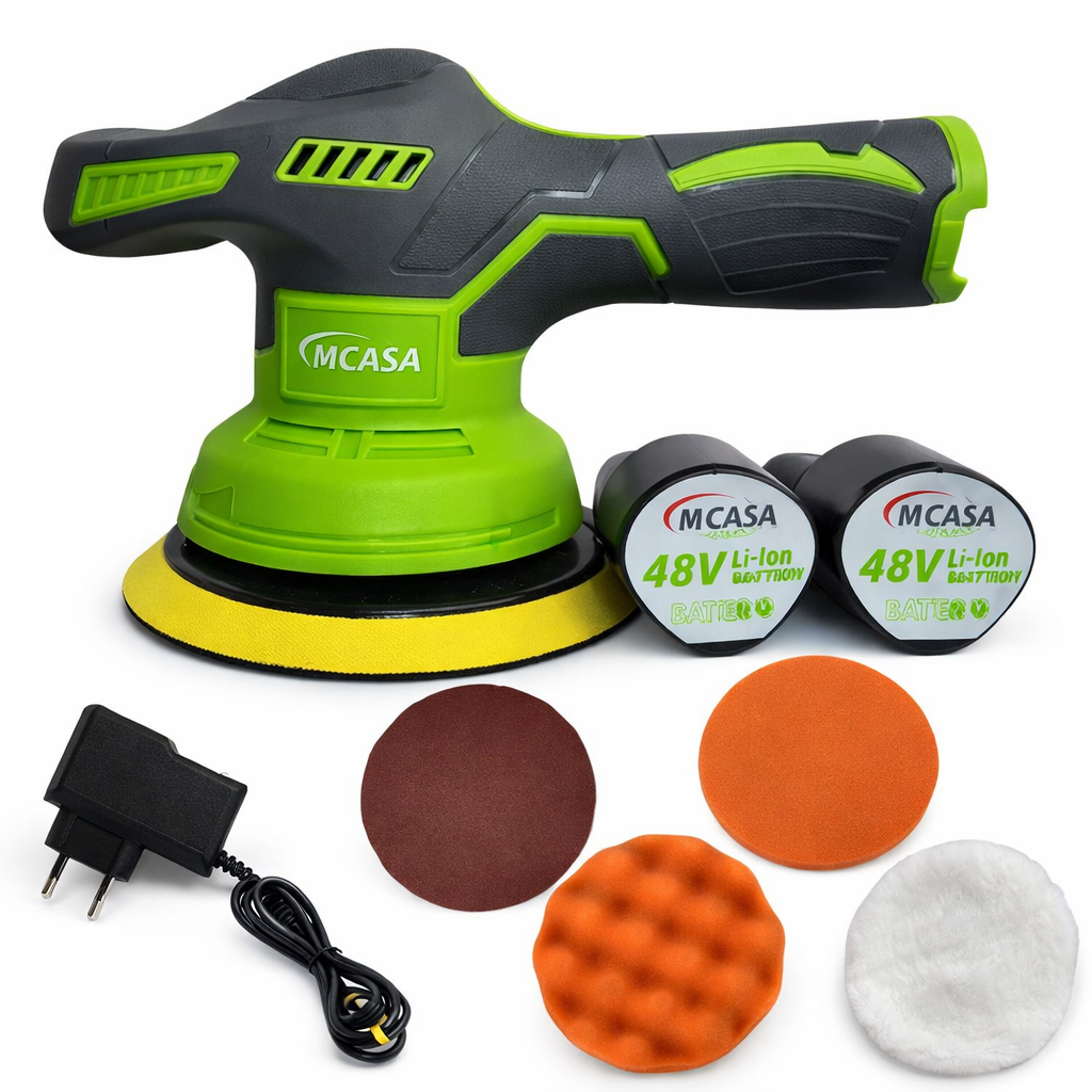 Pulidora Polichadora de 6 ´pulgadas  con Accesorios Mcasa   con 2 Baterias 48V