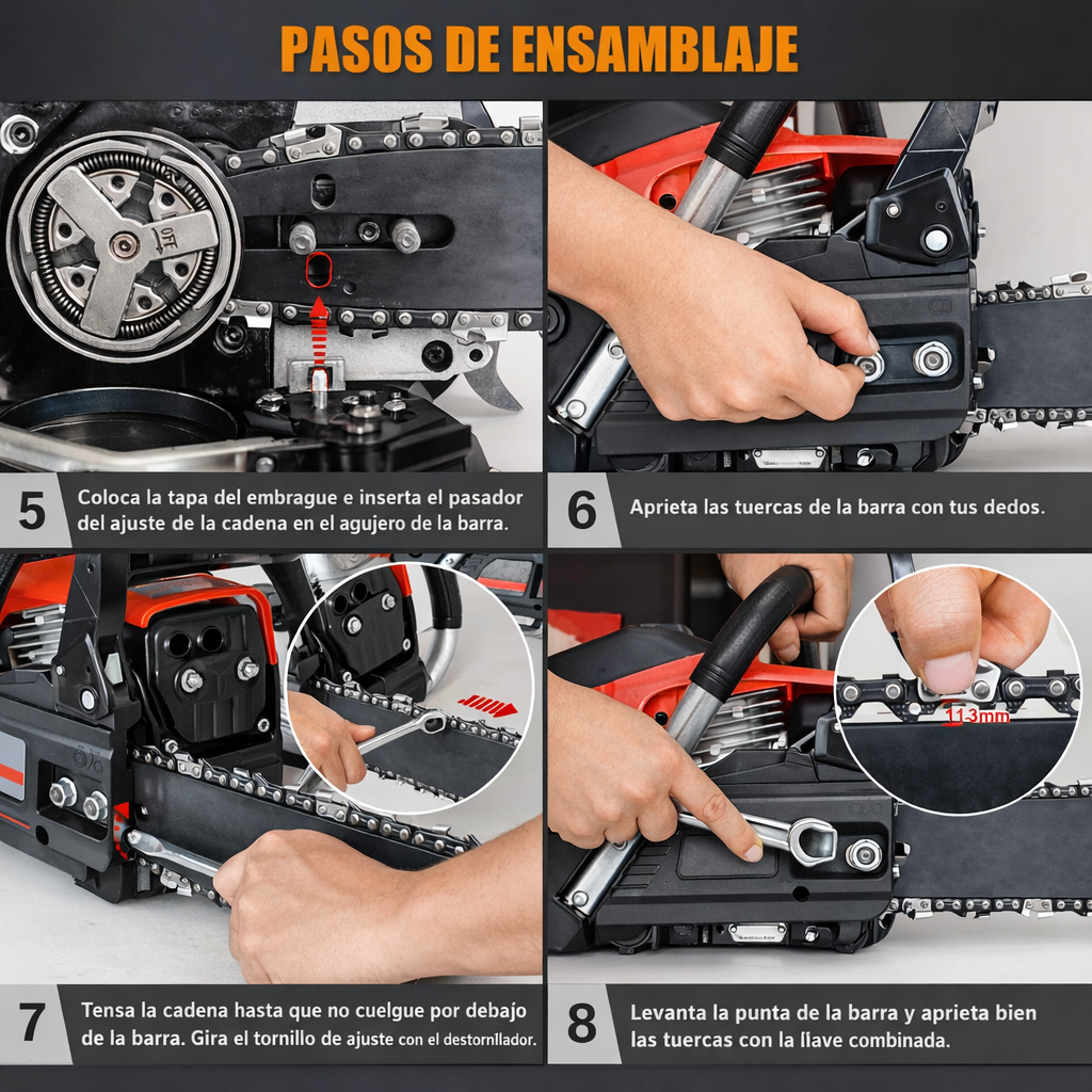Motosierra a Bencina espada de 70 Cm – Potencia y rendimiento para trabajos exigentes