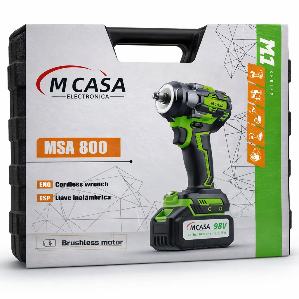 Llave de Impacto Inalámbrica 1/2” 500 Nm🔧⚡Original Mcasa