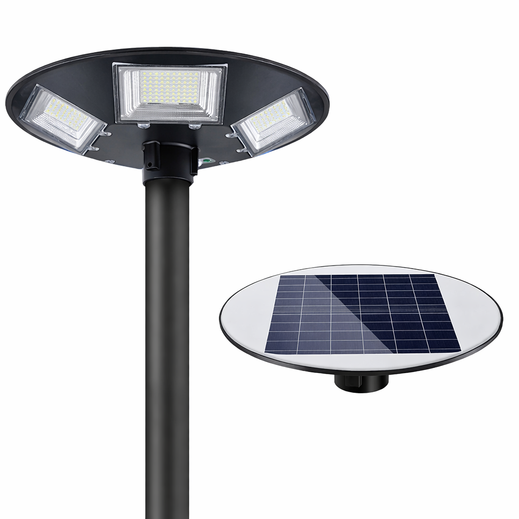FOCO SOLAR LUMINARIA LED UFO 300 W Con SOPORTE TIPO L
