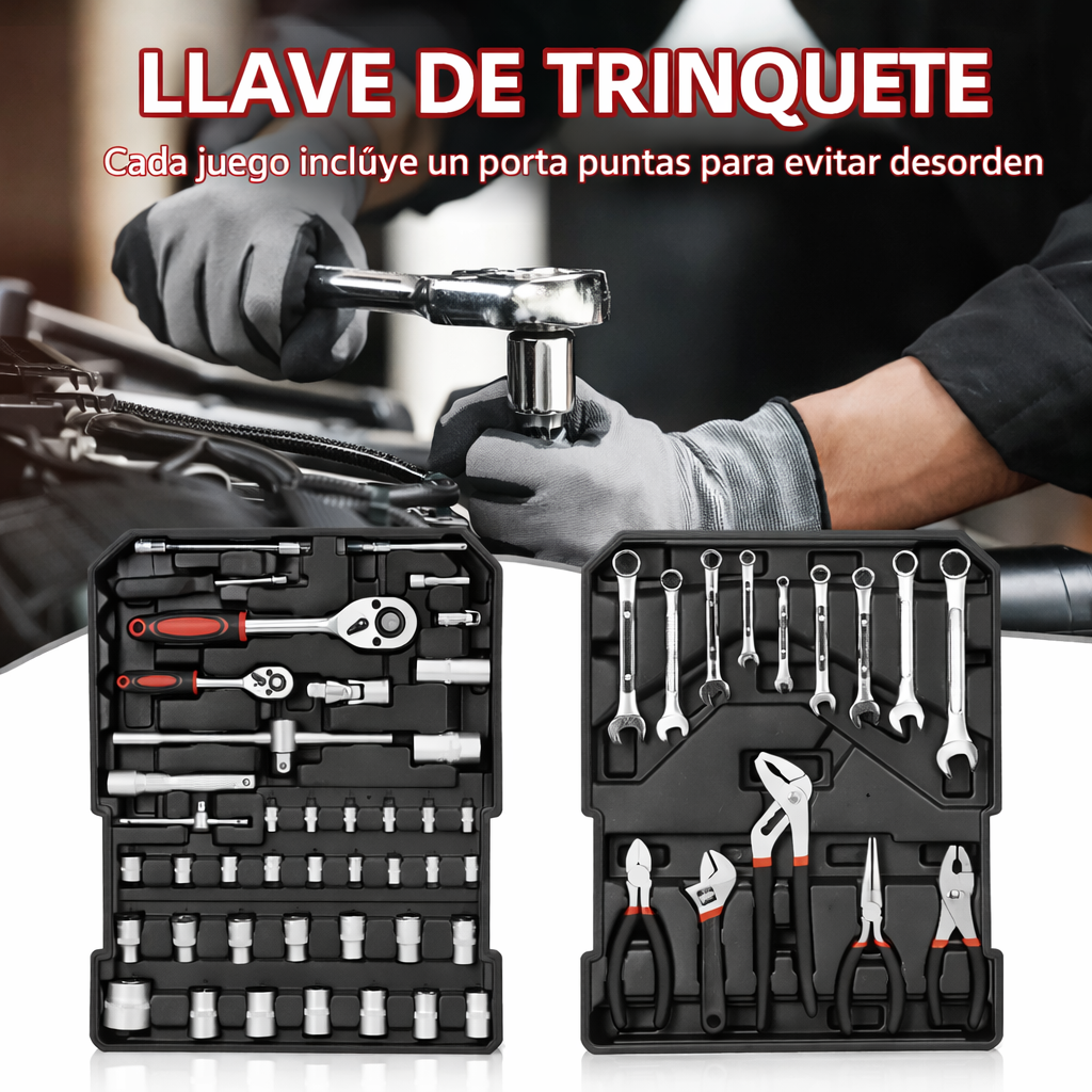 🧰 Caja de Herramientas Profesional 187 Piezas con Maletín