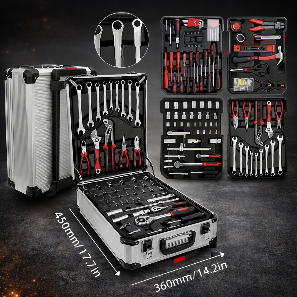 🧰 Caja de Herramientas Profesional 187 Piezas con Maletín