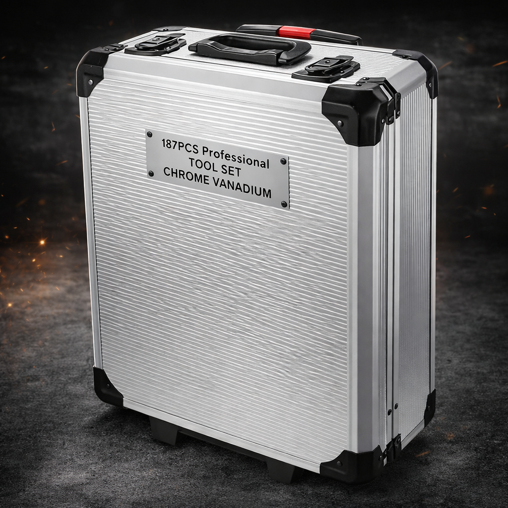 🧰 Caja de Herramientas Profesional 187 Piezas con Maletín