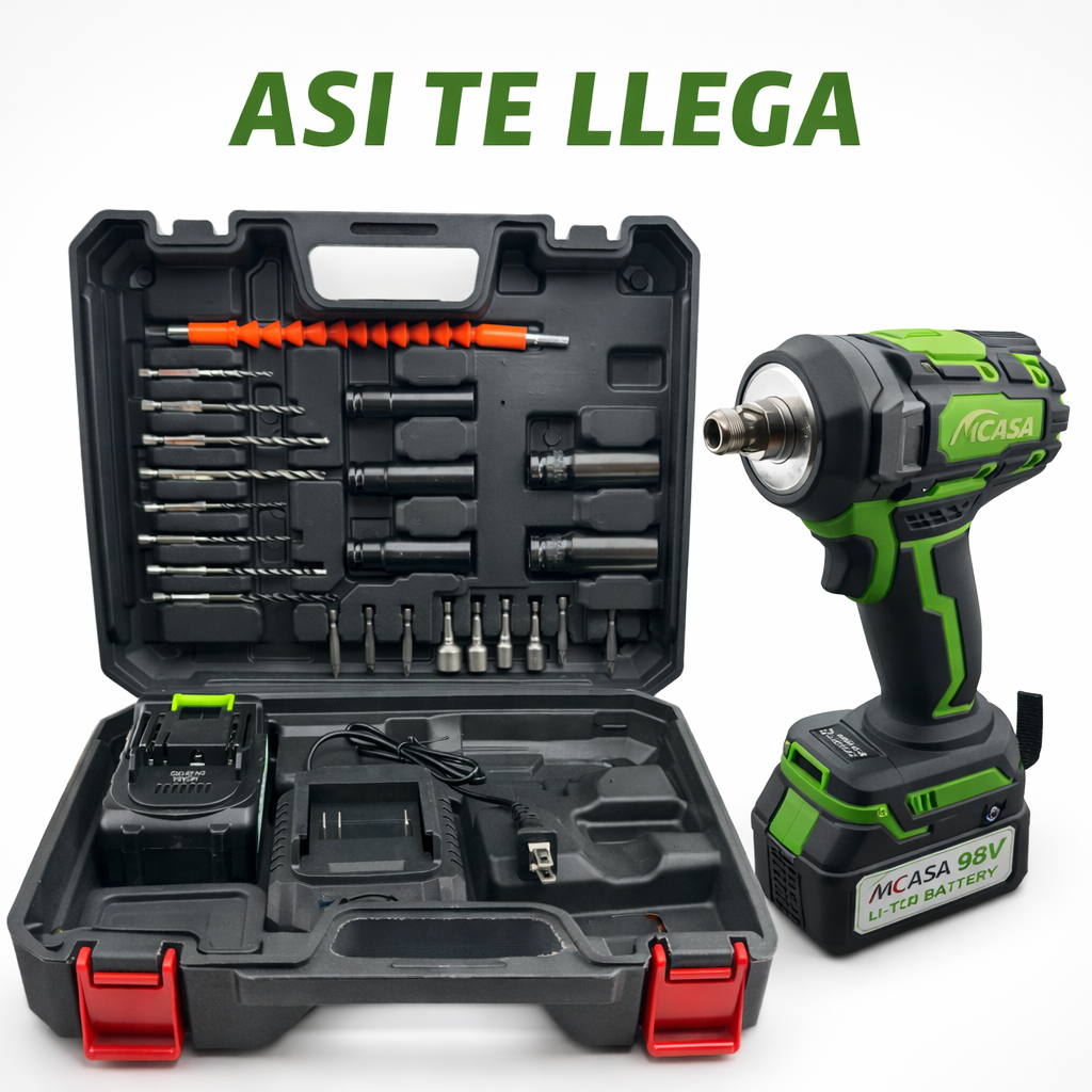 Llave de Impacto Inalámbrica 1/2” 500 Nm🔧⚡Original Mcasa