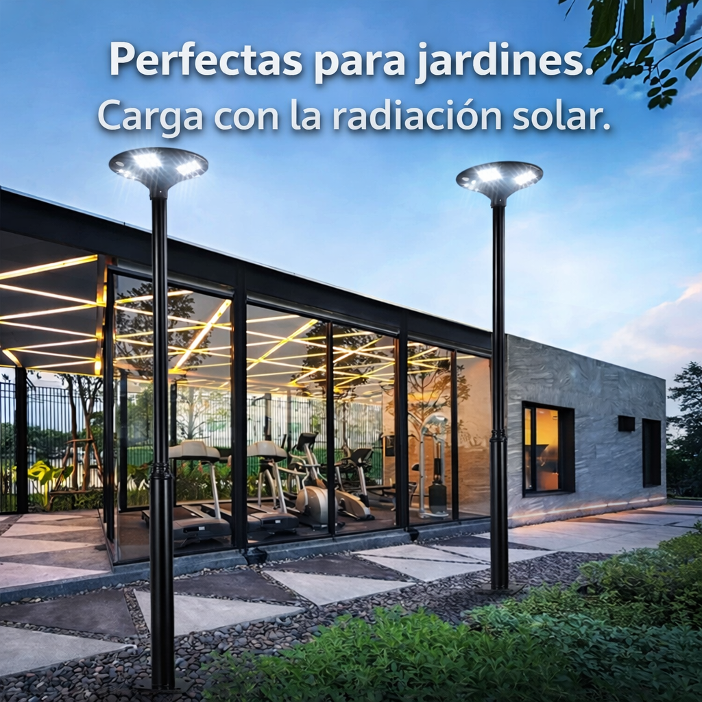 FOCO SOLAR LUMINARIA LED UFO 300 W Con SOPORTE TIPO L