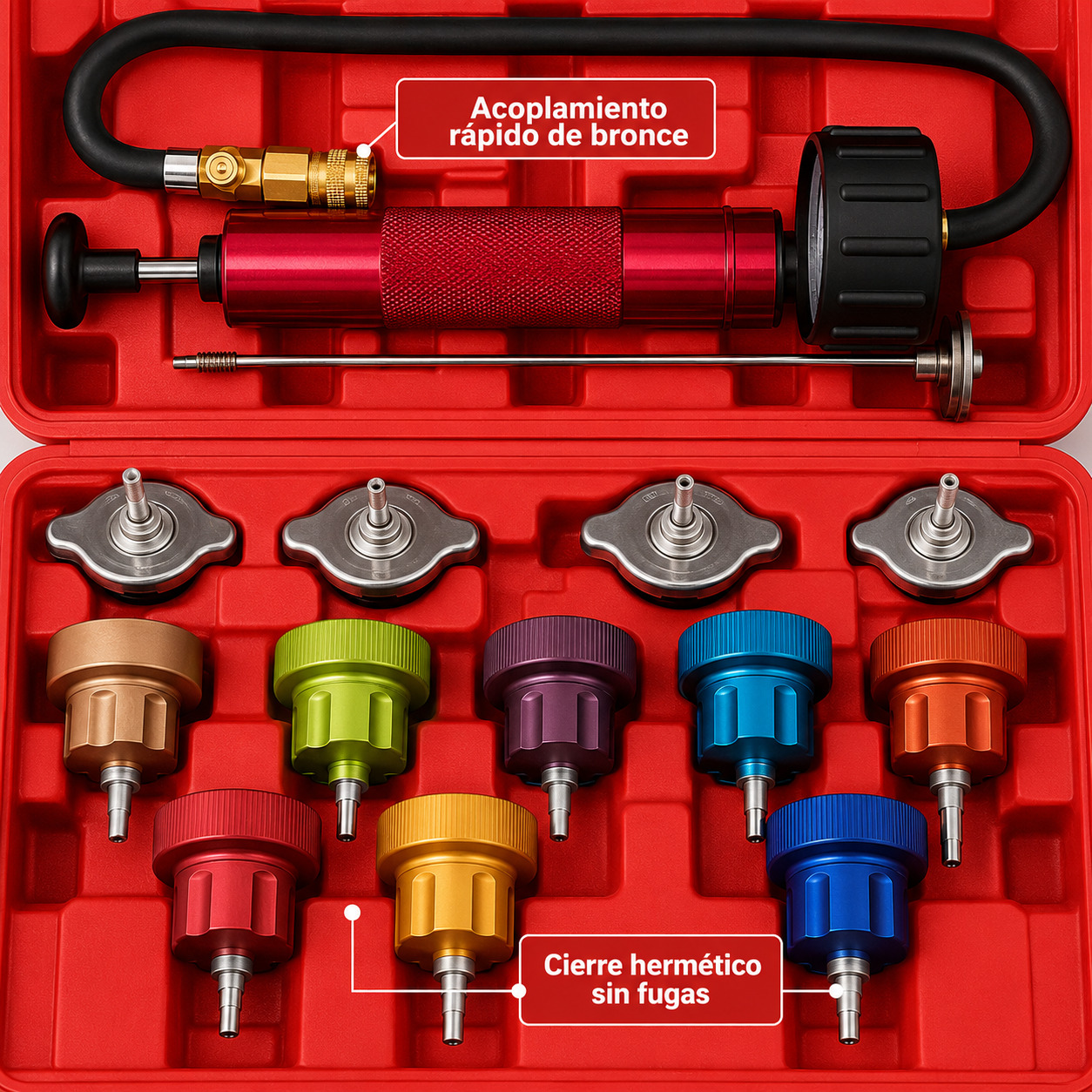 SET MEDIDOR COMPRESÍMETRO REFRIGERANTE – KIT UNIVERSAL DE DIAGNÓSTICO AUTOMOTRIZ