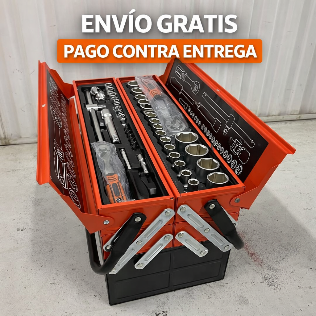 CAJA DE HERRAMIENTAS 85 PIEZAS – 5 NIVELES - PROFESIONAL