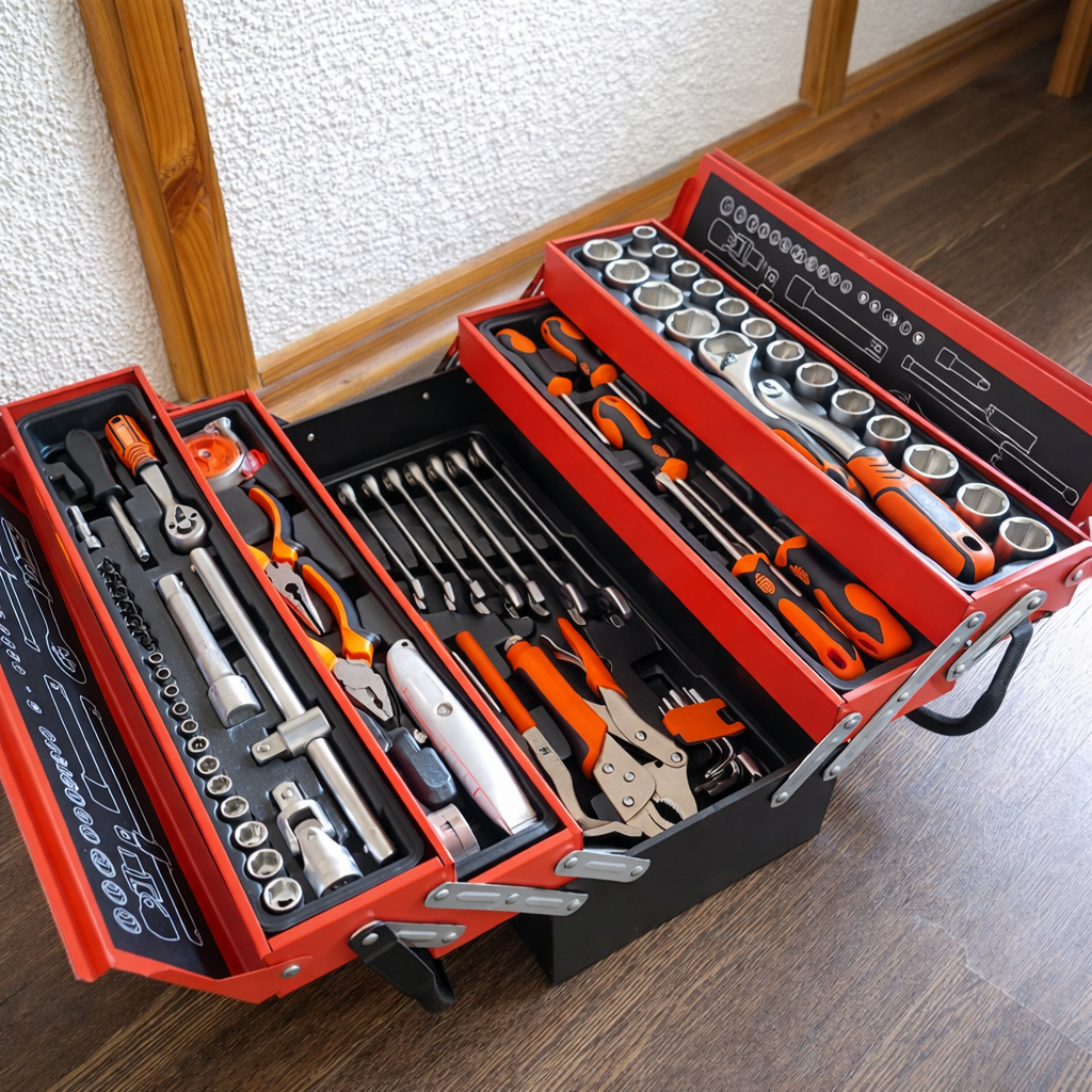 CAJA DE HERRAMIENTAS 85 PIEZAS – 5 NIVELES - PROFESIONAL