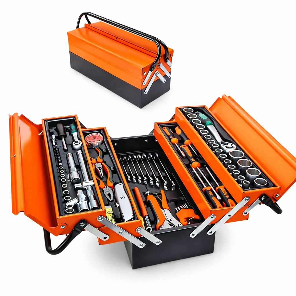 CAJA DE HERRAMIENTAS 85 PIEZAS – 5 NIVELES - PROFESIONAL