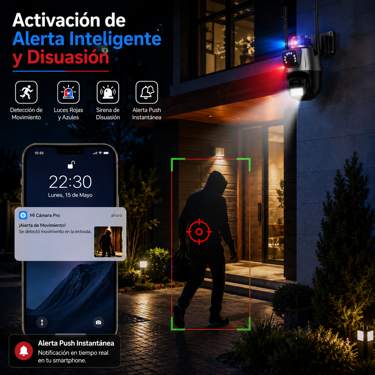 CÁMARA SEGURIDAD WIFI MCASA Q6 FULL HD