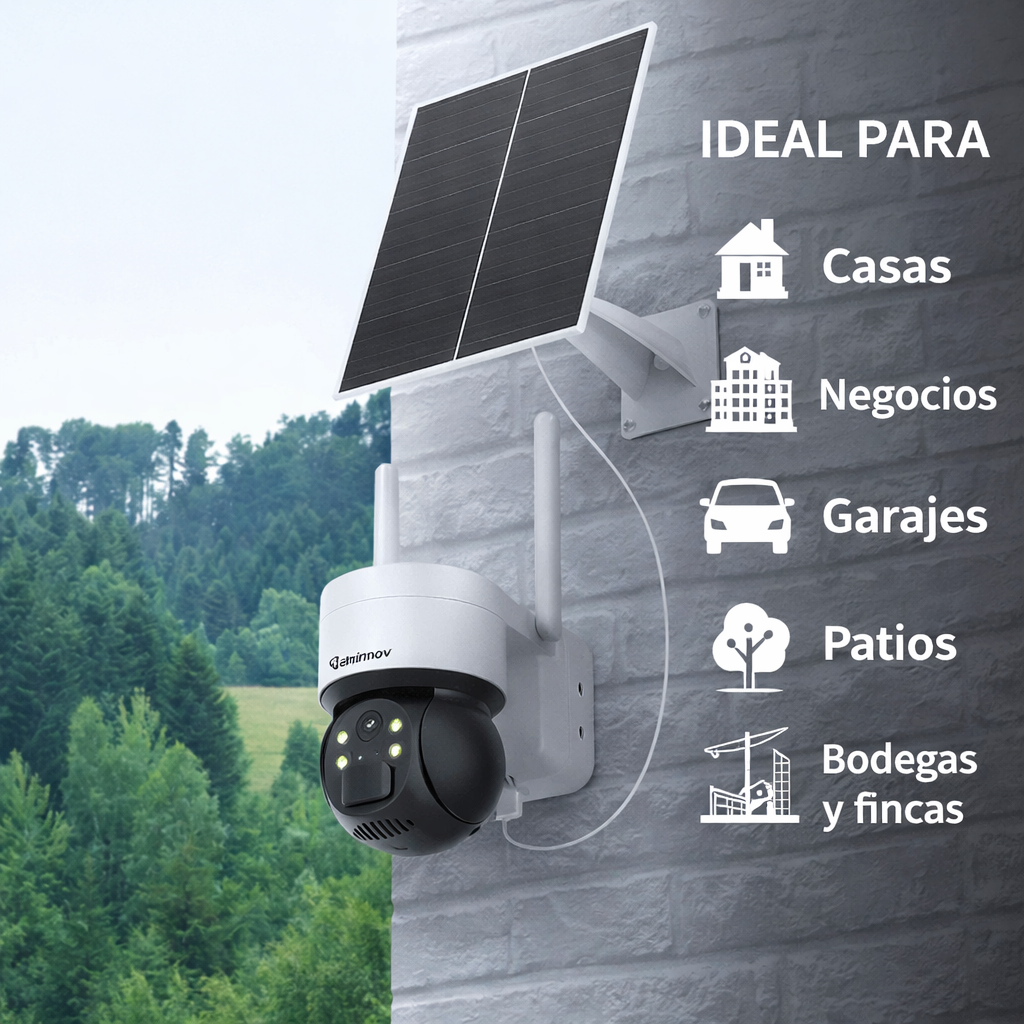 Cámara Exterior Solar Ip Wifi 1080p