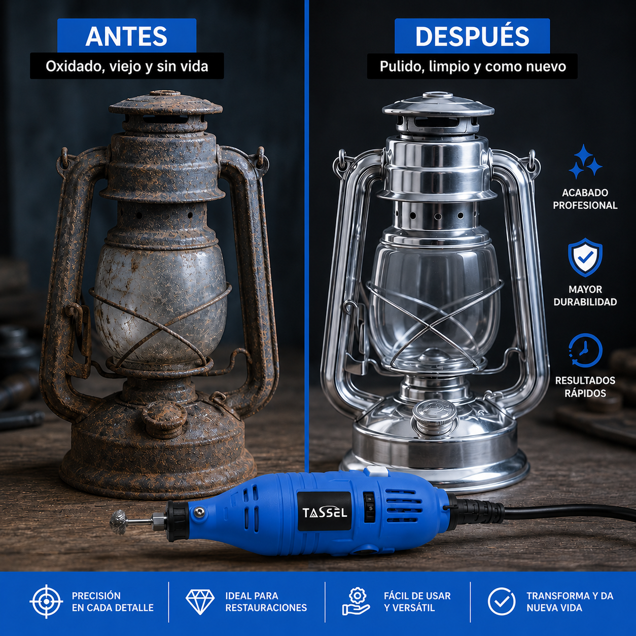 KIT MANDRIL DREMEL TASBEL AMOLADORA – POTENCIA Y PRECISIÓN EN UN SOLO KIT