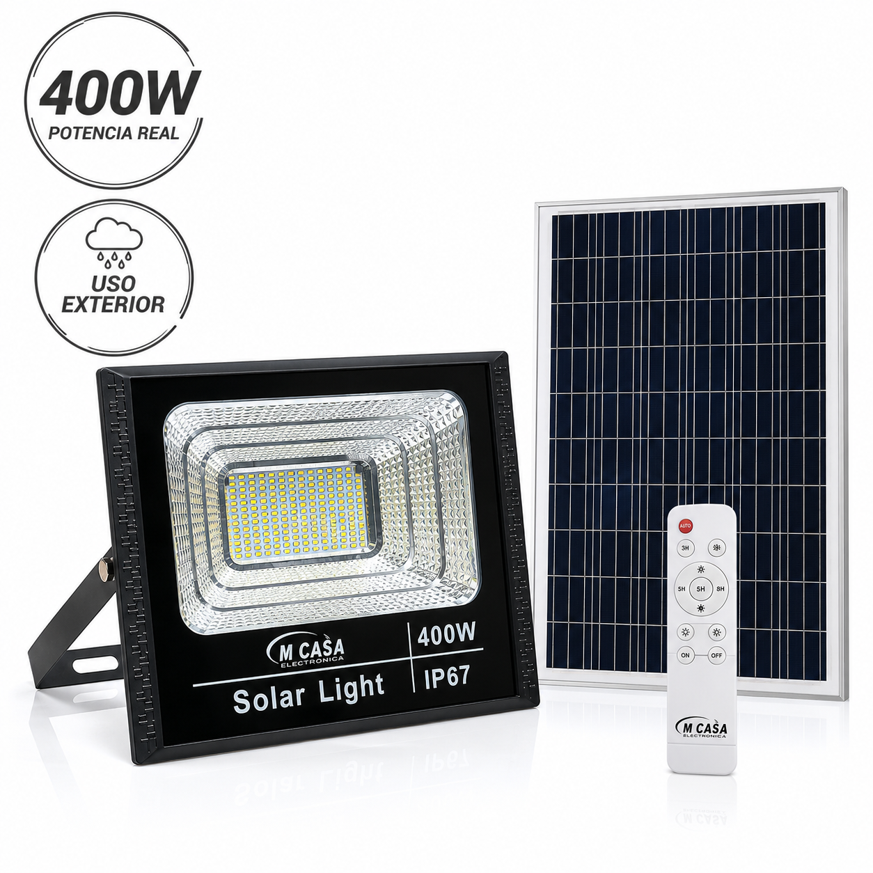 FOCO SOLAR REFLECTOR MCASA 400W – ILUMINACIÓN POTENTE PARA CUALQUIER ESPACIO 🌞💡