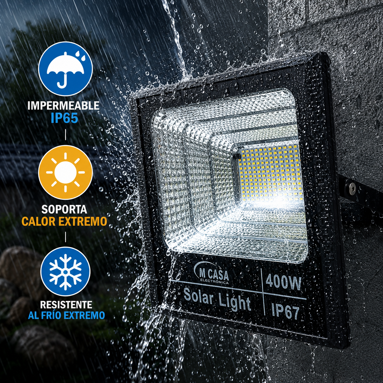 FOCO SOLAR REFLECTOR MCASA 400W – ILUMINACIÓN POTENTE PARA CUALQUIER ESPACIO 🌞💡