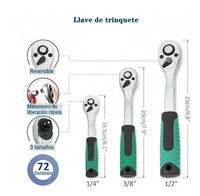 Set de herramientas de 216 Piezas Para todos tus trabajos