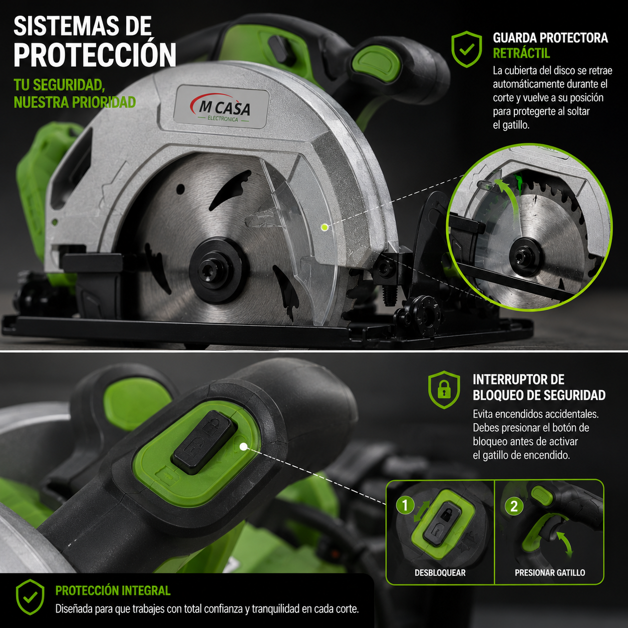 SIERRA CIRCULAR INALÁMBRICA M CASA 21V ⚡🪚
